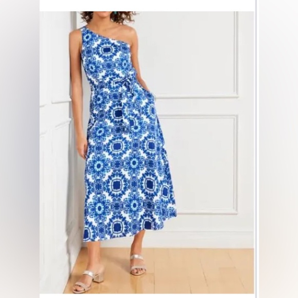 Talbots One Shoulder Dress with Pockets